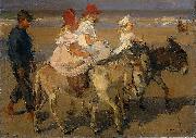 Isaac Israels Donkey Riding on the Beach oil painting artist